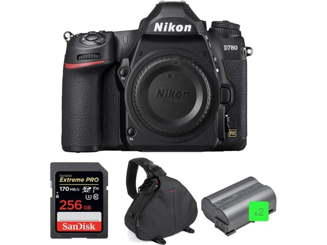 Kit Cámara Mirrorless NIKON Nikon D780 + SanDisk 256GB + 2 Nikon EN-EL15b + Bolsa