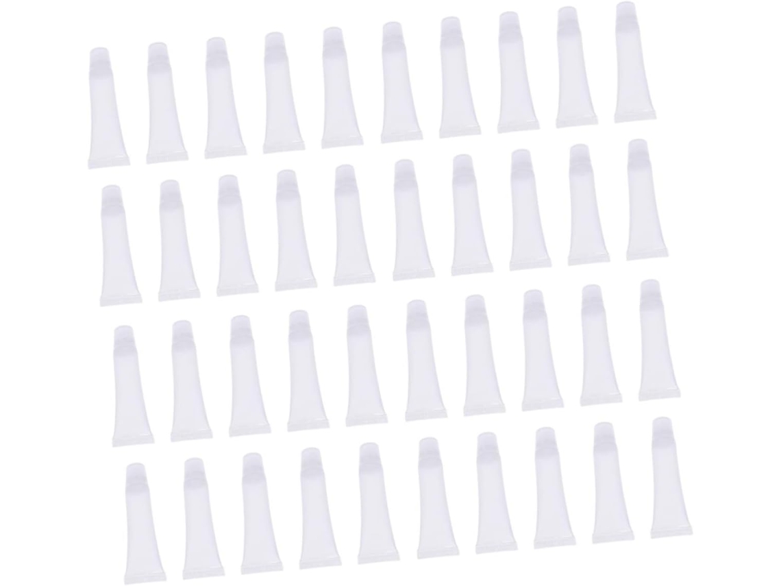 40 Tubos Labiales Recargables Para Viajes, A Prueba De Fugas, Para Brillo Labial Vacío Y Muestras.
