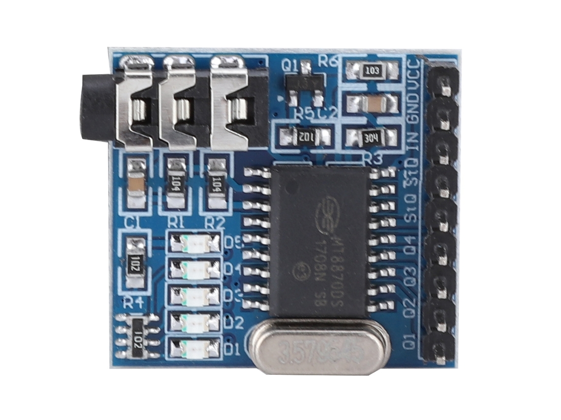 Módulo Decodificador De Voz Dtmf Mt8870 Para Audio Telefónico Con Indicadores Led.