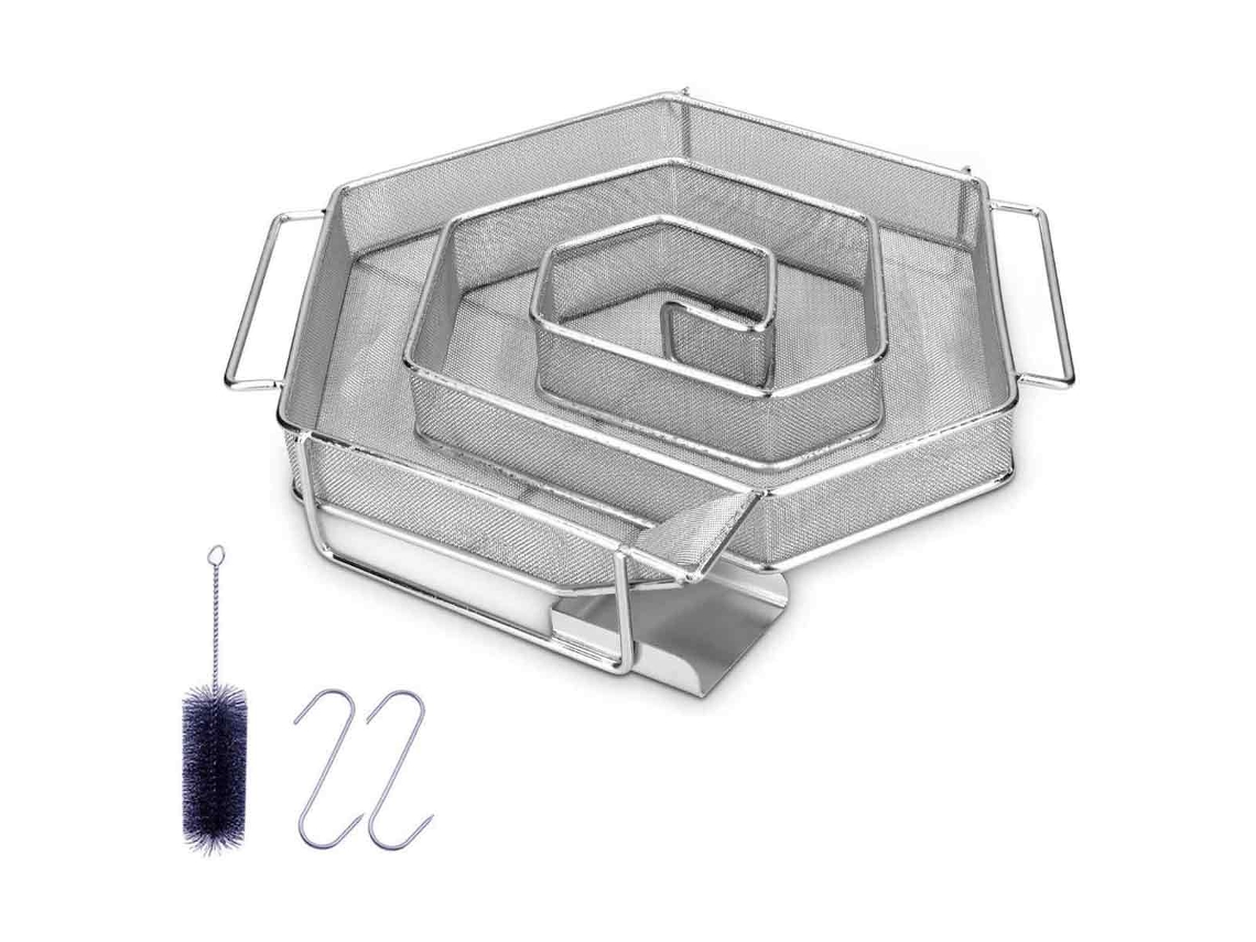 Generador de humo frío en espiral para ahumar en horno, ahumador de alimentos de acero inoxidable en caliente y frío, resistente y duradero para acampar y coche.