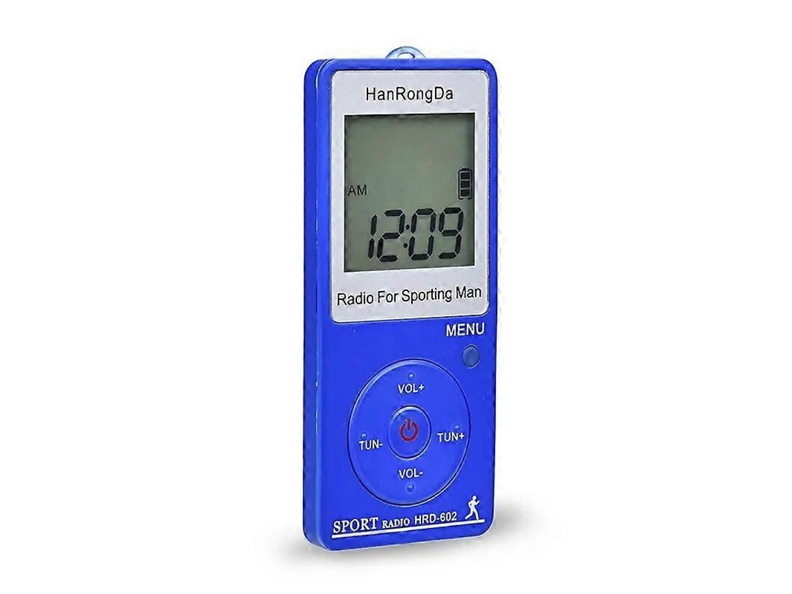 HRD 602 Receptor deportivo portátil de radio FM/AM con auriculares, podómetro, pantalla LED, reproductor de CD, botón de bloqueo de bolsillo, GOKOCO