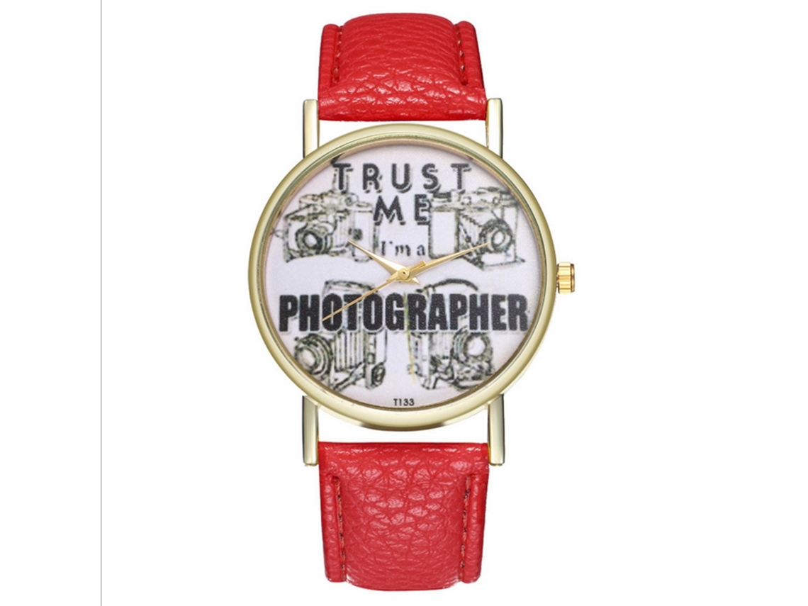 Reloj De Pulsera Unisex De Cuarzo Elegante, Duradero, Diseño Moderno (rojo)