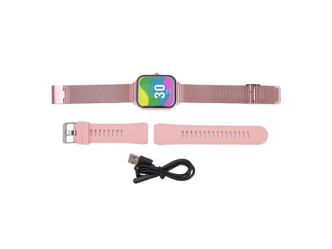 Reloj Inteligente (llamada Bluetooth, Múltiples Modos Deportivos) Correa De Malla Rosa Reloj Inteligente Femenino Resistente Al Agua