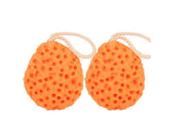 Esponjas De Baño Para Bebé, Suaves, Resistentes, De Espuma, Con Diseño De Panal, Color Naranja.
