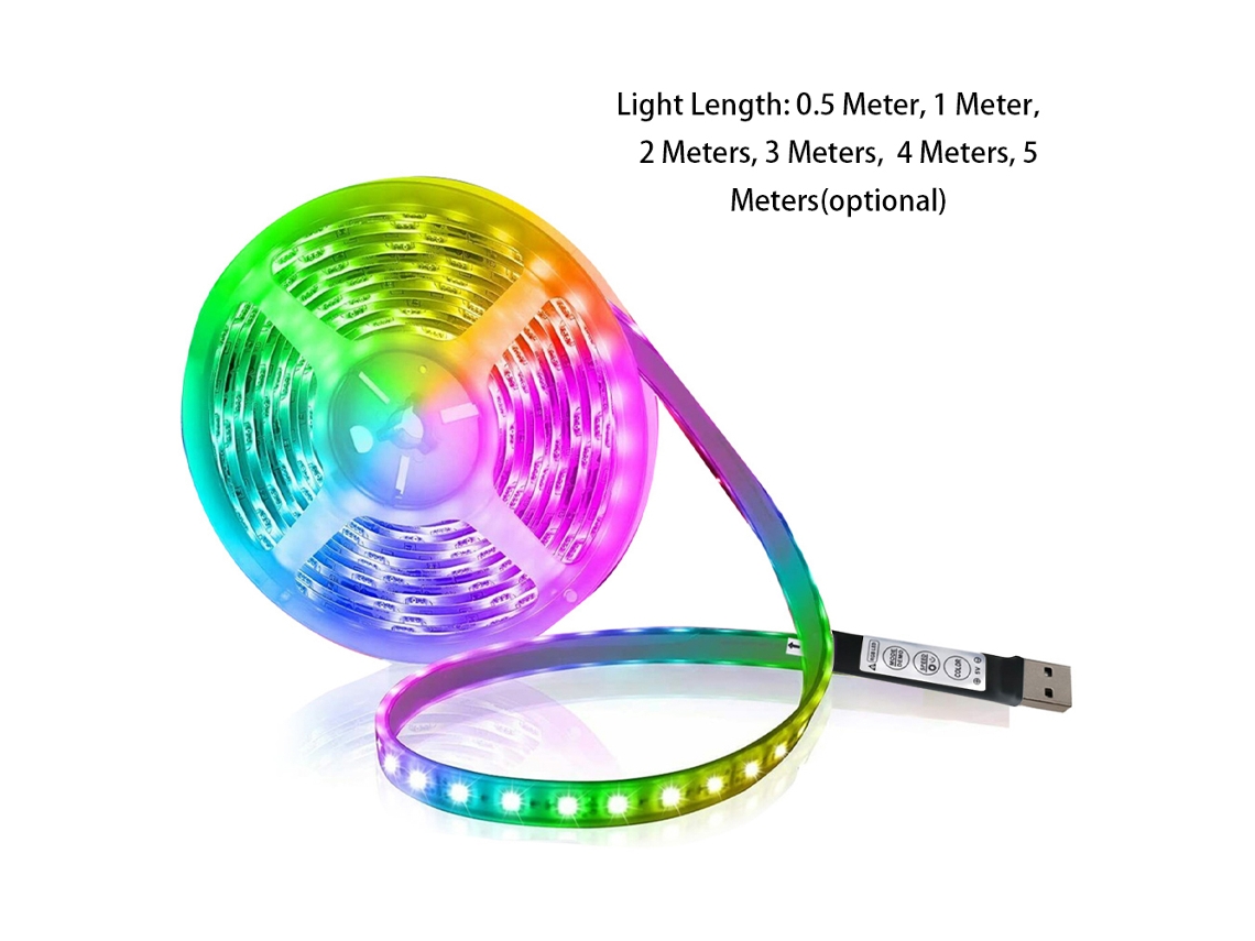 Tira De Luces Led Rgb Flexible, Recortable Y Autoadhesiva Con 3 Botones Para Decoración De Fiestas En Casa (hazlo Tú Mismo).