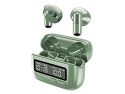 Reloj Portátil Auriculares Inalámbricos Bluetooth Semi-In-Ear Control Táctil Juegos E-Sports Auriculares De Larga Distancia - Verde NICECEE