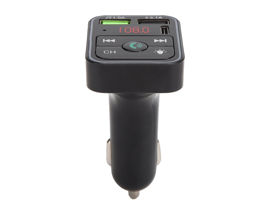 Reprodutor De Mp3 Para Carro Com Luz Ambiente Bluetooth 5.0 Fm Transmissor Multifuncional