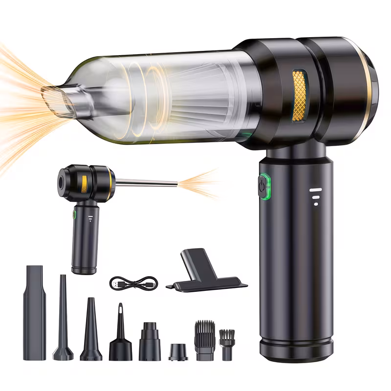 Aspiradora de mano inalámbrica, soplador de compresor, cuatro en uno, ideal para coches, casas, oficinas y camping - Stelasplen