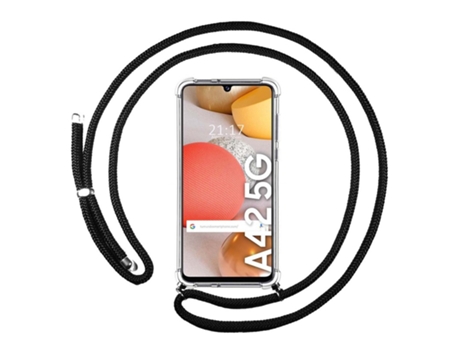 Carcasa Samsung Galaxy A42 5G TUMUNDOSMARTPHONE Colgante Negro