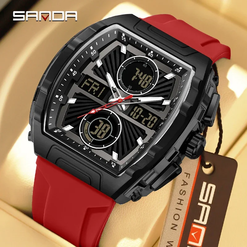 Reloj De Pulsera Moderno Para Hombre, Cronógrafo Multifuncional Con Alarma, Indicador De Día De La Semana Y Fecha, Resistente Al Agua.