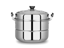 Olla Vaporera De Acero Inoxidable De 2 Niveles, Gran Capacidad Para Verduras Y Huevos, Apta Para Cocinas De Gas.