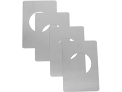 Juego De 4 Placas Embellecedoras Para Cerraduras De Puertas De Acero Inoxidable