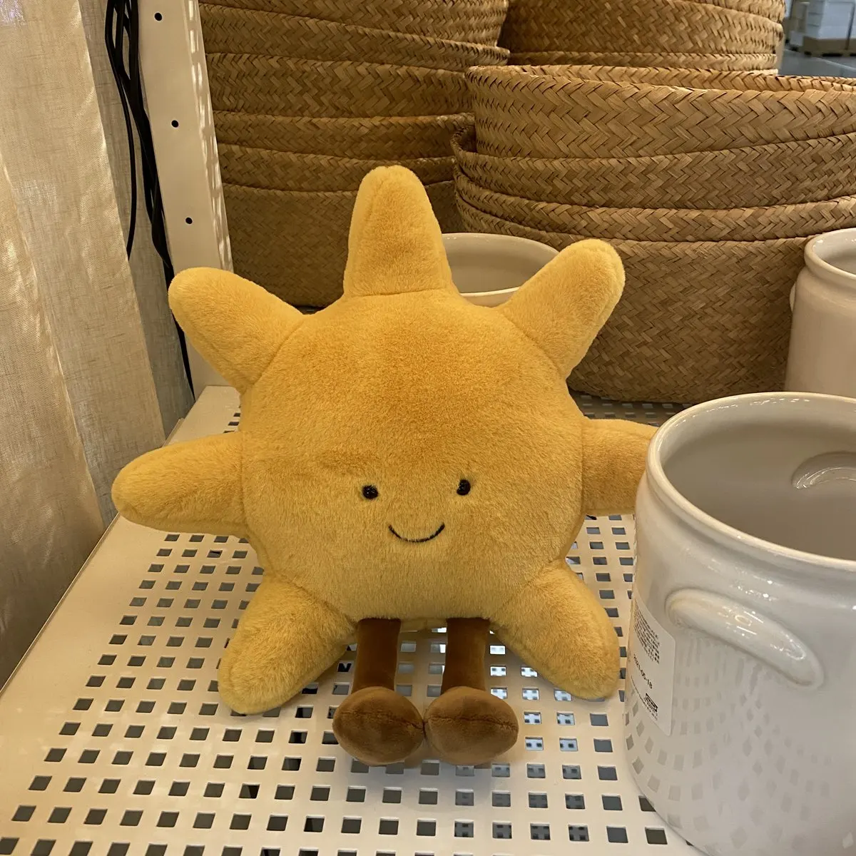 (Sol de 35 cm) Peluche creativo con temática meteorológica, regalo de peluche suave