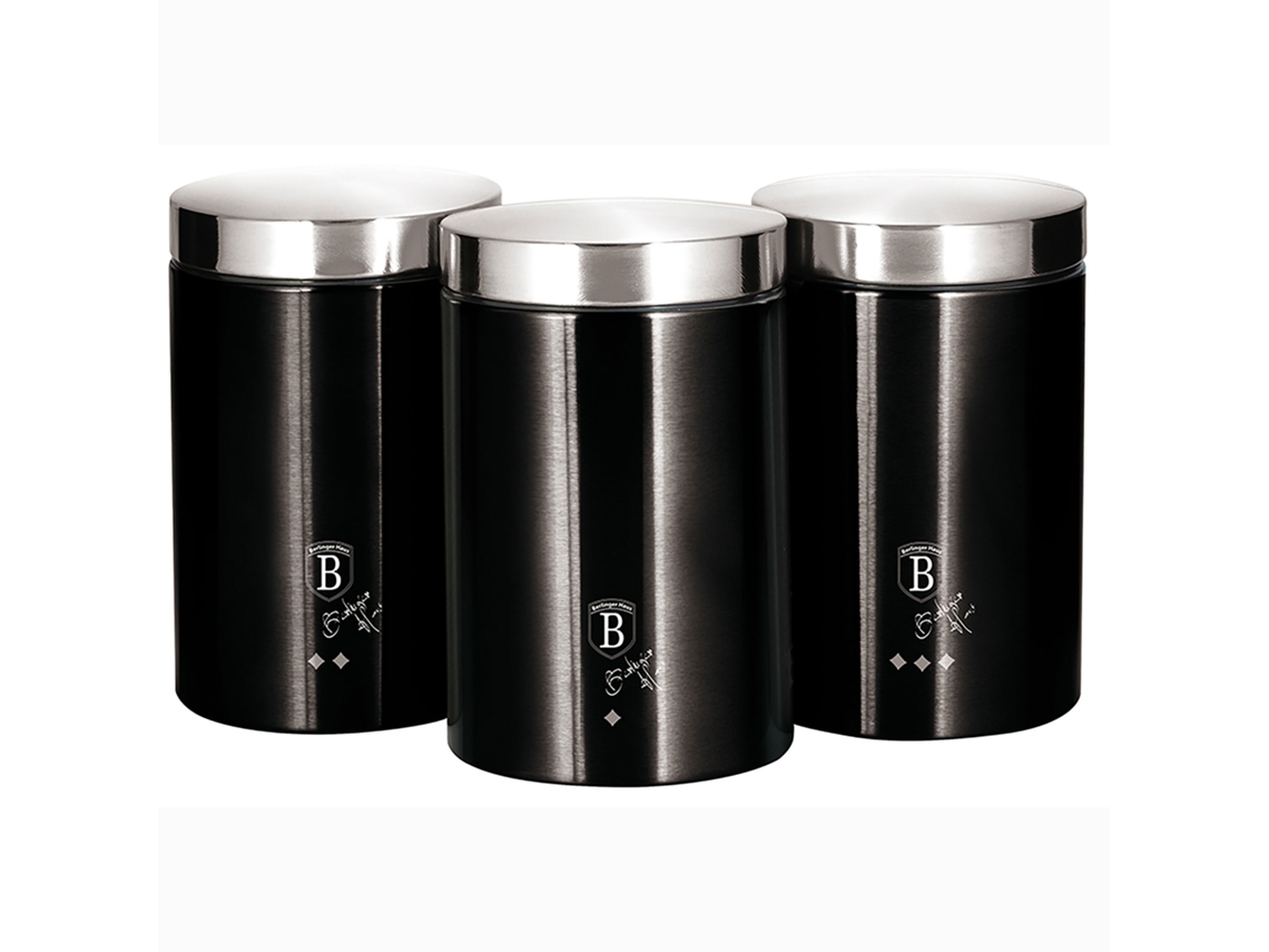 Botellas de Cocina BERLINGER HAUS (11 x 17,8 cm - Acero Inoxidable - Negro)
