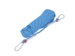 Cuerda De Escalada De 20 Metros Para Exteriores, Cuerda De Escape Estática De 10 Mm, 20 M, 2 Ganchos, Azul