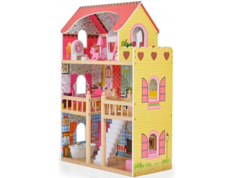 Casa de Muñecas MONI en Madera 17 Piezas Emily (Edad Mínima Recomendada: 36 meses)