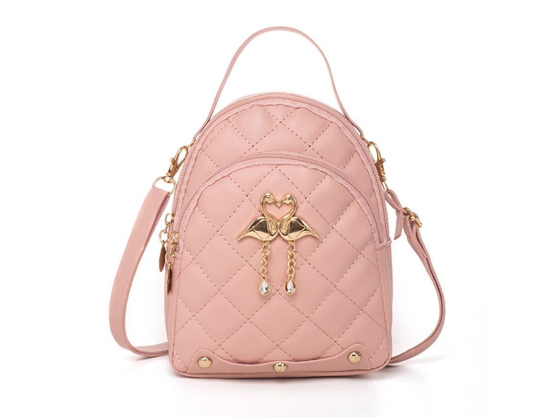 Mini Mochila De Pu Para Mujer Con Colgante De Cisne, Ligera Y Multifuncional Para Viajes Y Compras.