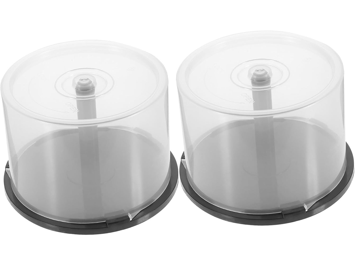 Juego De 2 Cajas De Plástico Para Guardar Dvd, Con Capacidad Para 50 Discos. Organizador.