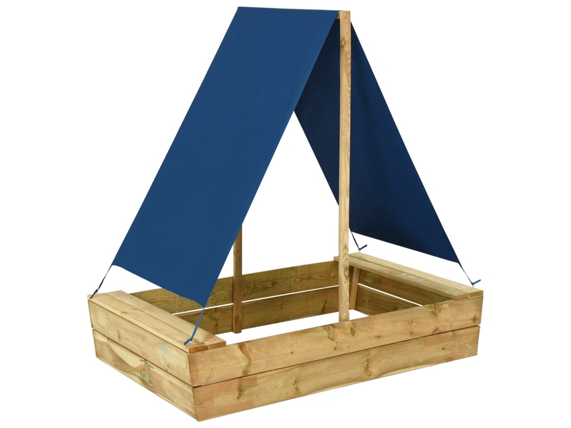 Arenero VIDAXL Marrón Madera de pino impregnada