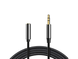 Cable De Extensión Auxiliar Trenzado Linjou De 3,5 Mm - 5 M - Negro