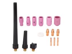Kit De 16 Accesorios Para Soldadura Tig: Boquilla, Mandril Y Tapa De Teflón Para Pistola De Soldar Wp 9 20 25.