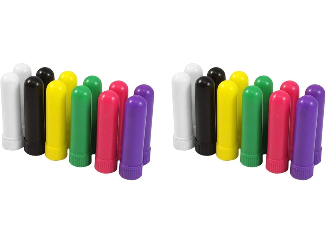 24 Unidades De Inhaladores Nasales Portátiles De Aromaterapia Blancos, Completamente Nuevos.