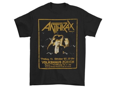 Camiseta ROCKINSTONE Ántrax entre los vivos (Algodón - XXXL)