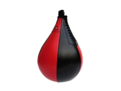 JILLIOPER Saco de Velocidad Profesional en Cuero Sintético Negro Brillante, Forma de Pera, para Entrenamiento de Reflejos y Velocidad