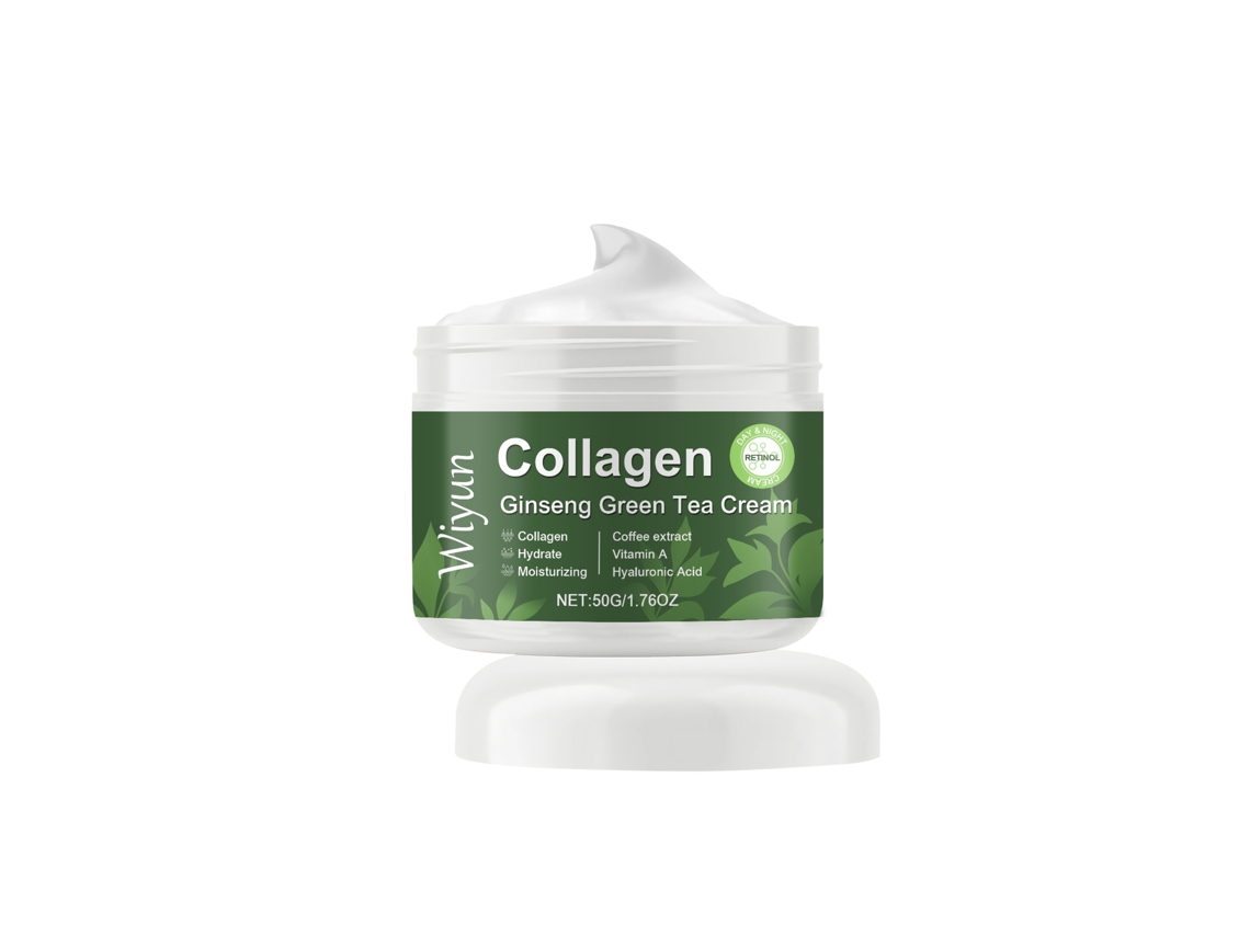 Crema hidratante con colágeno, ginseng y té verde