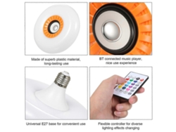Luz LED inteligente Bluetooth de 48 W con controlador, altavoz Bluetooth, brillo ajustable y regulable. Chennnls