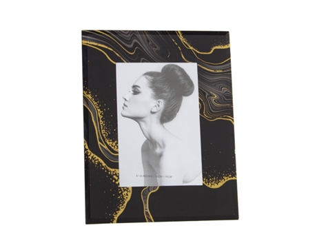 Portafotos DRW Para foto 10x15 cm (Cristal - marmol negro)