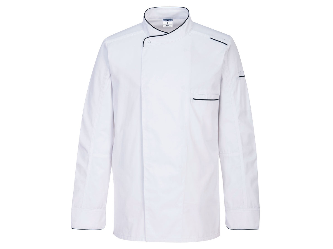 Chaqueta de cocina Surrey M/L Comfort &amp; Style / Blanco / L Portwest