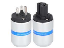 Conector de audio (2 unidades, plata rodiada)