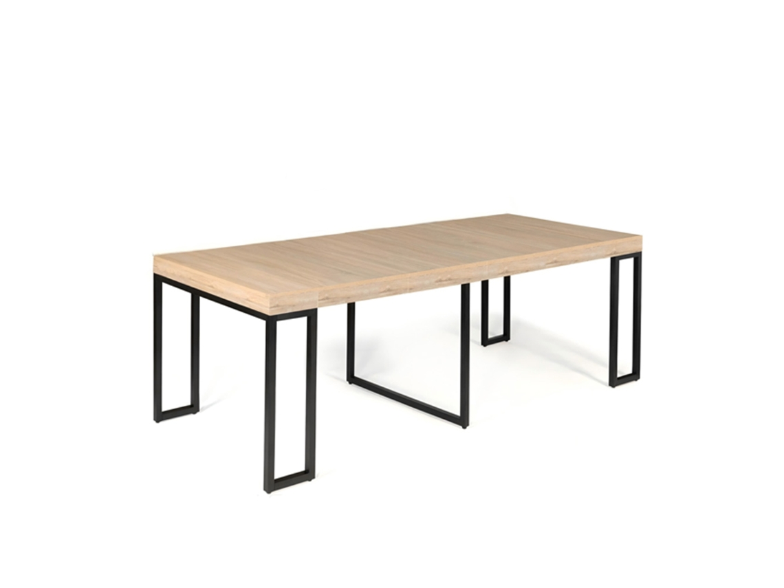 Mesa extensible Vella para 8-10 personas con efecto madera, 235 cm, Concept U