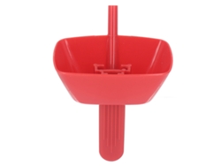 Soporte para paletas de helado antigoteo de ABS con pajita para niños, sabor a helado rojo.