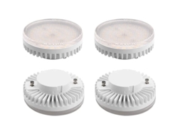 Bombilla Led Gx53 Superbrillante De 5w, 1000lm, 6000k, Equivalente A 100w, Para Iluminación De Armarios Y Cajones (4 Unidades).