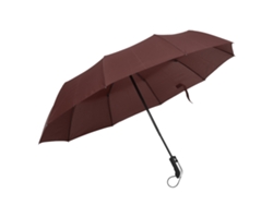 Paraguas Automático Plegable Compacto De Acero Negro Con 10 Huesos, Anti-choque, Alta Densidad, Para Sol Y Lluvia (café)