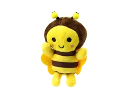 Anillo de peluche de abeja amarilla adorable de 12 cm, muñeco de peluche para bebé