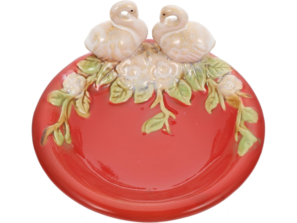 Bandeja decorativa de cerámica con forma de cisne, plato para frutas, soporte creativo para joyas SFUSHOS