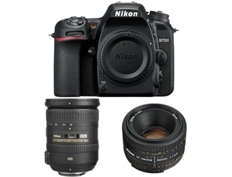 Kit Cámara Réflex NIKON D7500 + AF-S 18-200MM F3.5-5.6G ED VR II DX + AF 50MM F1.8D
