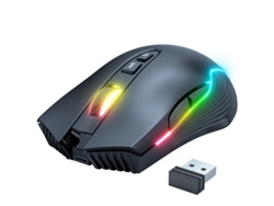 YIZHOOD CW905 ratón inalámbrico para juegos Bluetooth Rgb recargable efecto de luz mecánica batería de larga duración negro Esports portátil