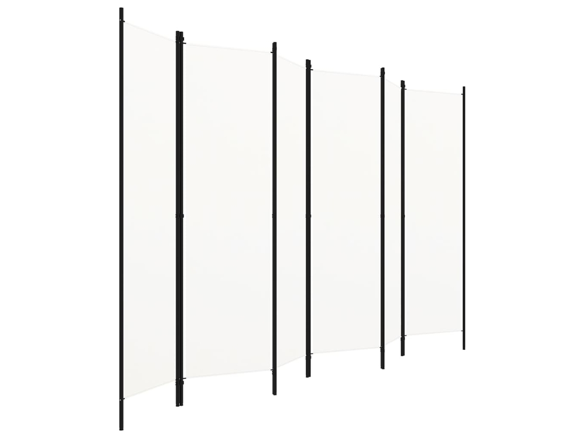 Biombo Divisor | Biombo Separador | Separador De Ambientes De 6 Paneles Blanco 300x180 Cm
