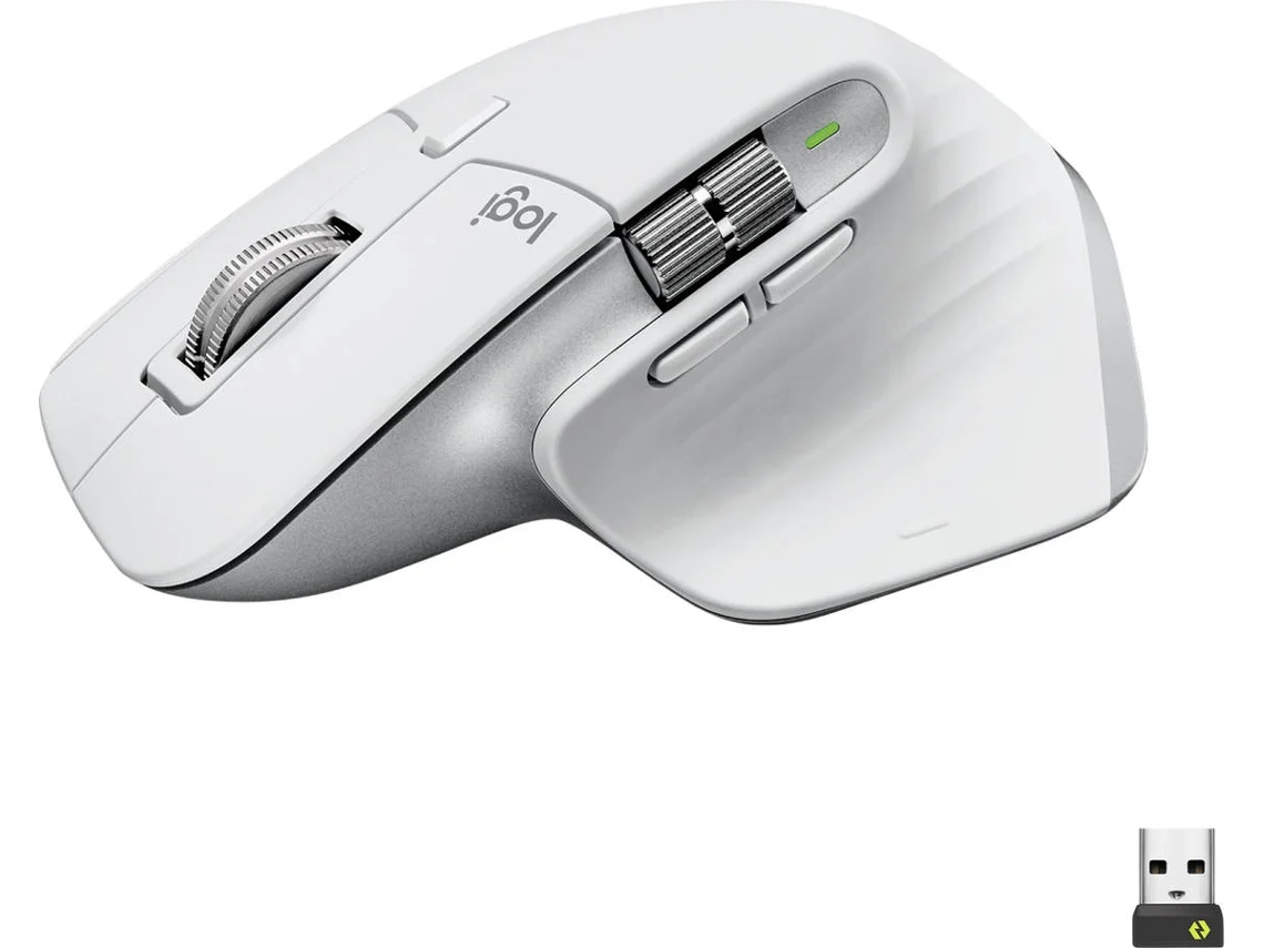 Ratón LOGITECH MX Master3S (Bluetooth - 8000 dpi - Blanco)