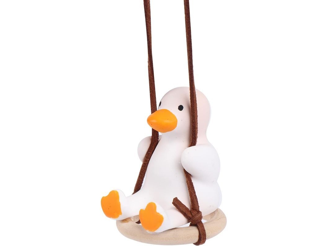 Adorno Colgante De Pato Para Coche Con Movimiento Swing En Yeso Decoración Automóvil