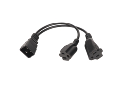 Cable Divisor En Y Iec320 C14, Macho A 5 15r 5 20r Hembra, 1 Entrada, 2 Salidas, 0,32 M, Para Lámpara De Monitor Lcd