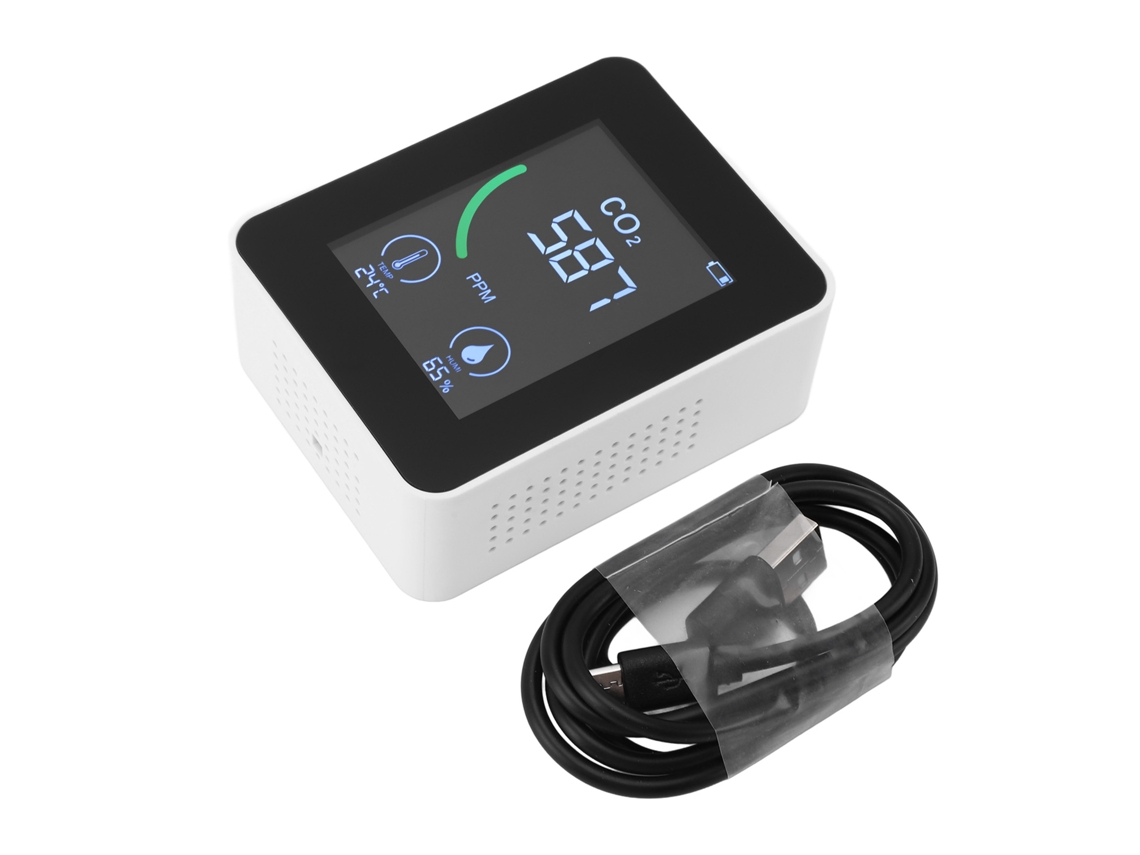 Meter De Calidad Del Aire 3 En 1: Monitor De Co2 Infrarrojo Ndir, Termómetro Y Higrómetro Para El Hogar