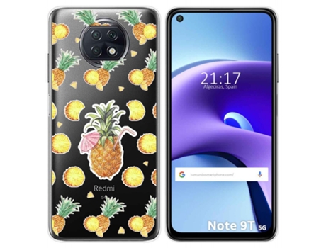Carcasa Xiaomi Redmi Note 9T 5G TUMUNDOSMARTPHONE Dibujos Transparente Multicolor