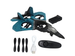 Mali brinquedo Avião de Controle Remoto Glider 2.4 Ghz com Luz Led Estável Voo Hélice Azul 2 Baterias