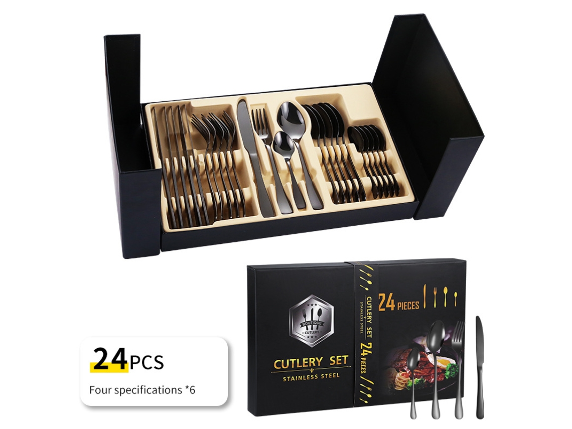 Conjunto de Talheres de Aço Inoxidável 24 Peças GERTIZ