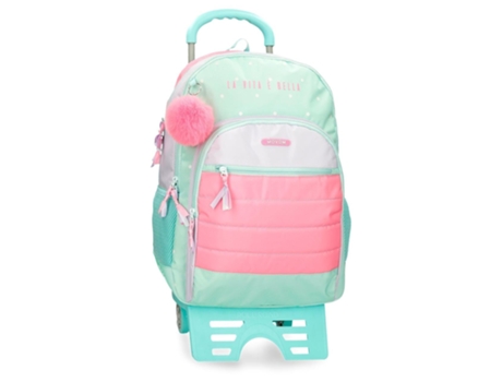 MOVOM Mochila Escolar Con Carro Poliéster La Vita È Bella Verde